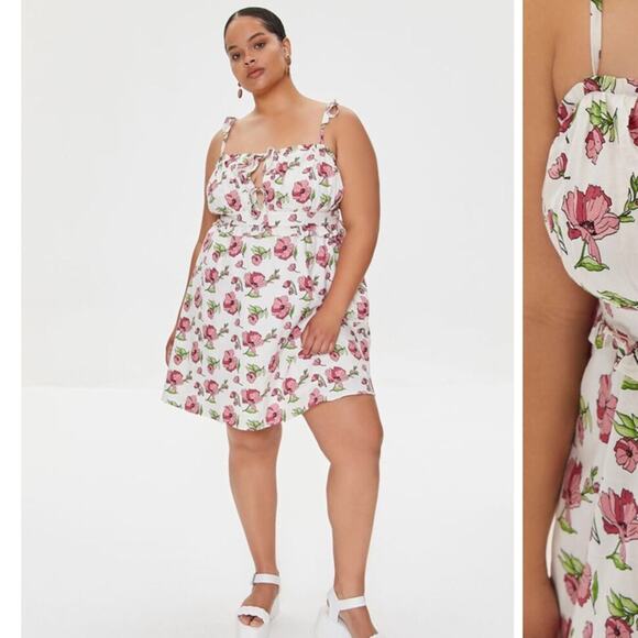 NWT Forever 21 Floral Print Dress Size 3X - Picture 1 of 16